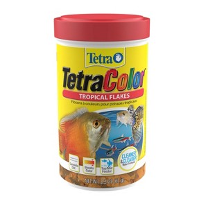 Tetra Clear Water Advanced Formula Tropical Color Flakes Fish Flavor Dry Fish Food - 2.2oz - 1 of 4