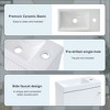 16" White Wall-Mounted Bathroom Vanity Combo Cabinet with Ceramic Basin - 4 of 4