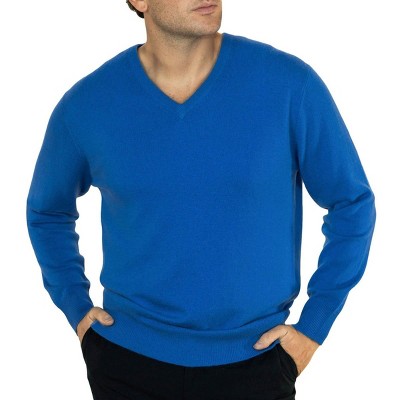 Lona Scott Men's Pure Cashmere V-Neck Sweater