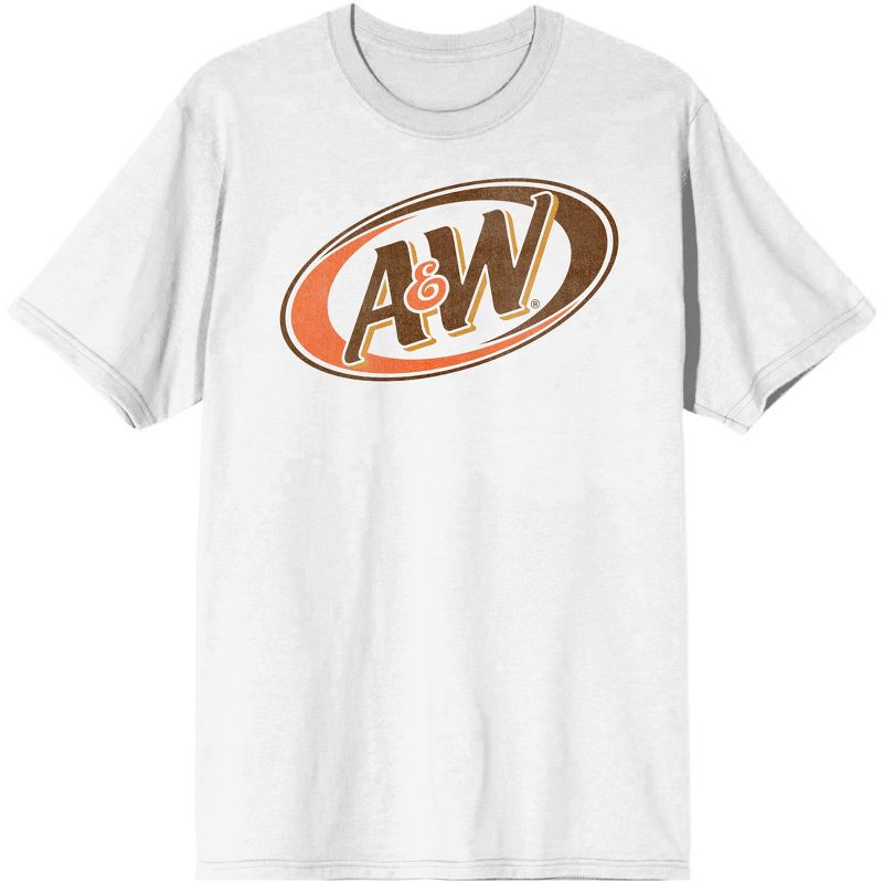 A&W Classic Logo Men's White Graphic Tee, 1 of 3