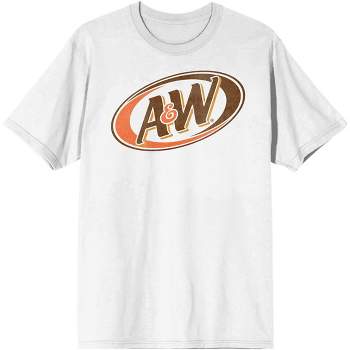 A&W Classic Logo Men's White Graphic Tee