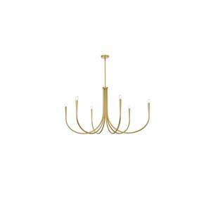 Elegant Lighting Layne 50 inch chandelier in Brass - 1 of 4