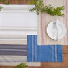 DII French Stripe Placemat Set 6 Piece, Blue Chambray, 13x19" - 4 of 4
