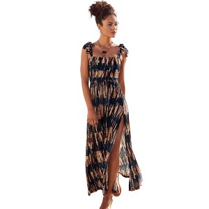 Women's Tie Strap Slit Maxi Dress - LASCANA - 1 of 4