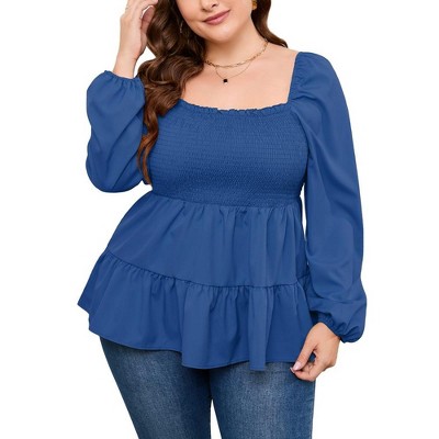 Plus Size Dress Plus Size Womens Square Neck Top