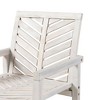 Modern Chevron Patio Chairs, Set of 2 - White Wash - 3 of 4