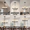 3-Light Chandelier for Dinning Room Kitchen Farmhouse Chandelier with Clear Glass - 4 of 4
