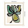 Kate and Laurel Framed Art Midnight Floral 3 by Alicia Bock, 22x26, Woodgrain Stripe Blonde - 2 of 4