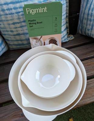 12pc (set of 6) Plastic Mixing Bowl Set with Lids - Figmint™