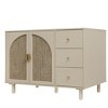Vynxaria Decorative Storage Cabinets - Elegant Vanity Tables in Black/Beige - 4 of 4