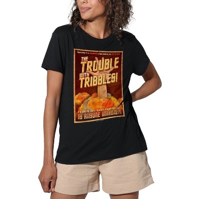 Women's Star Trek Tribbles: The Movie Loose T-shirt Black X Large : Target