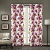 RT Designer Collection April Printed Blackout Luxurious Decorative Grommet Curtain Panel 54" x 84" Burgundy - 2 of 4