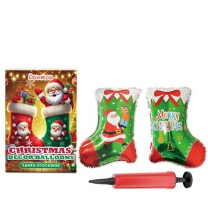 Paaaawaters Christmas balloons, standing Santa Claus, reindeer, Christmas tree event atmosphere decoration - 1 of 4