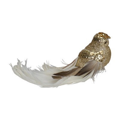 Department 56 Christmas Décor White Feathered Quail Ornament 