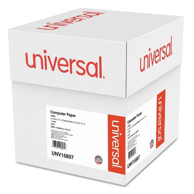 UNIVERSAL Computer Paper 20lb 9-1/2 x 11 Letter Trim Perforation White 2300 Sheets 15807