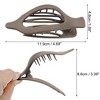 Unique Bargains Women's Plastic Hair Claws 4.69"x1.89"x1.02" 3Pcs - 4 of 4