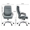 Comfortable High Back Executive Office Chair, Modern 360° Swivel Task Chair for Work or Study – The Pop Home - 4 of 4