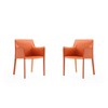 Set of 2 Paris Saddle Leather Armchairs - Manhattan Comfort - 2 of 4