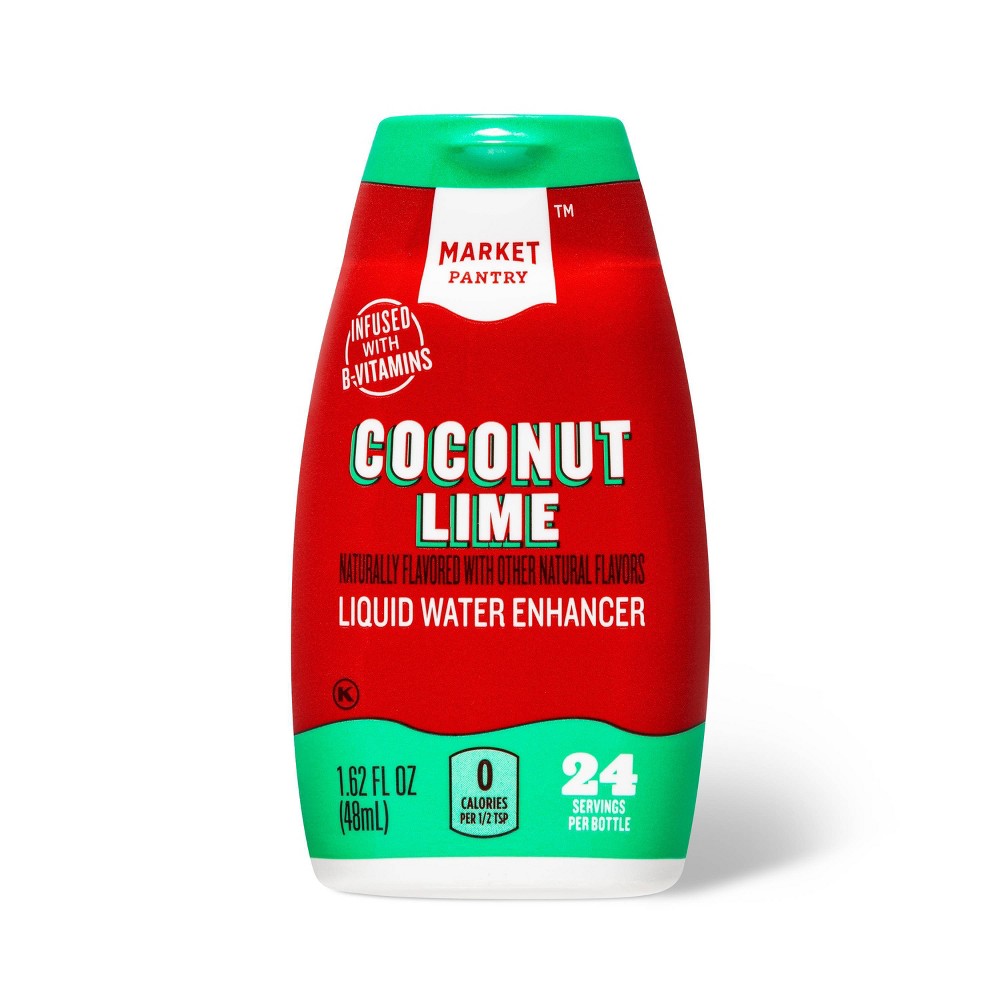 Coconut Lime Liquid Water Enhancer Drops - 1.62 fl oz - Market Pantry™