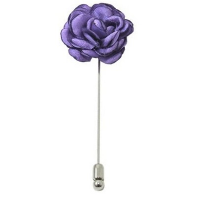 Men's Solid Color Rose Floral Lapel pin
