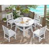 AMERLIFE 5 Piece HDPE Outdoor Dining Tables and Chairs with Umbrella Hole - 3 of 3