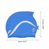 Unique Bargains Kid's Silicone Waterproof Dolphin Swim Cap Blue 1 Pc - 4 of 4