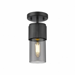 Bolivar - 1 Light Flush Mount In Industrial Style-8.75 Inches Tall and 4 Inches Wide - 1 of 1