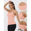 Allegra K Women's Built-in Bra Padded Adjustable Spaghetti Strap Sleeveless Camisoles - 3 of 4