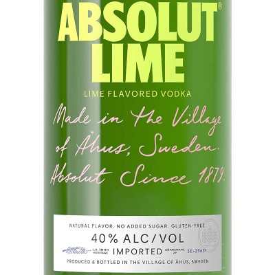 Absolut Lime Vodka - 1L Bottle
