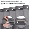 Americanflat 72x75 Hookless Waffle Pattern Shower Curtain - Water-Resistant Long Shower Curtain with Sheer Panel, Snap-In Liner, and Grommets - 3 of 4