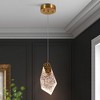 LNC Marvinbell Luxury and Glam Teardrop Integrated LED Crystal Kitchen Island  Lights, Gold ,4.3in/14.5in/37.4in - 2 of 4