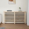 vidaXL Radiator Cover 60.2"x7.5"x33.1" Solid Wood Pine - 3 of 4