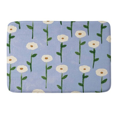 Oranges Flowers Rain Summer Floral Memory Foam Bath Mat - Deny Designs :  Target