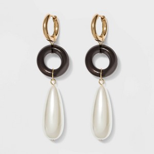 SUGARFIX by BaubleBar Luxe Drop Earrings - Black, Women