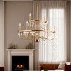 Maxax 31.7" Crystal Candle Chandelier, Dimmable Iron Frame Ceiling Lighting for Living Room Dining Room Bedroom - 4 of 4