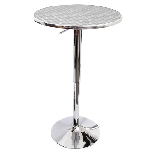 Bistro Adjustable Bar Table Metal/Stainless Steel - LumiSource