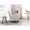CAVINAS Polyester Glider Rocking Chair with High Backrest,Cozy Upholstered Rocking Chairs,Nursery Accent Chair for Bedroom - 4 of 4