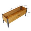 Wooden Raised Garden Bed, Outdoor Elevated Planter Box With Metal Legs, Standing Growing Bed for Flowers Vegetables Herbs - 2 of 4