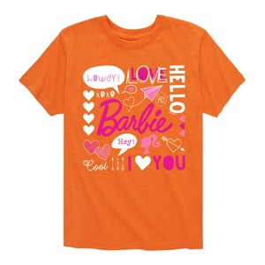 Boys' - Barbie - Barbie Valentine's Collage Short Sleeve Graphic T-Shirt - 1 of 4