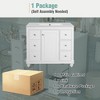 Vynxaria 36-Inch Modern Bathroom Vanity - Ceramic Sink, 4 Drawers, 1 Soft-Close Door, White - 4 of 4