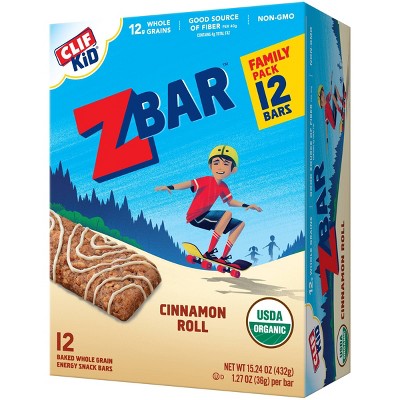 CLIF Kid ZBAR Organic Cinnamon Roll Snack Bars - 15.24oz/12pk