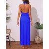 INSPIRE CHIC Women's Plung Deep V Starfish Buckle Halter Tops Long Skirt Cover Up Swimwear Bathing Suits Bikini Sets 2 Pieces - 4 of 4