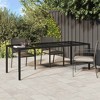 vidaXL Garden Dining Table Brown 98.4 x 39.4 x 29.5 in Poly rattan - 2 of 4