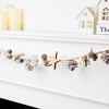 Northlight Pre-lit Battery Operated Snowflakes and Stars Christmas Garland - 5.5' x 3" - Warm White LED - 2 of 4