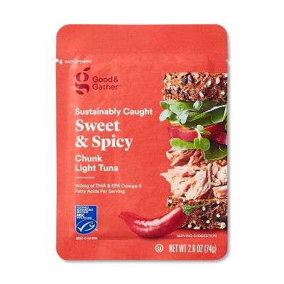 Sweet & Spicy Chunk Light Tuna - 2.6oz - Good & Gather™ : Target