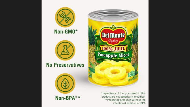 Del Monte Pineapple Slices in 100% Juice 20oz, 2 of 6, play video