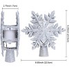Aoibox Christmas Tree Topper 1 Piece 9.25 Inch LED Snowflake Projector Light Silver 3D Design for Indoor Outdoor Holiday Tree Decor - 3 of 4