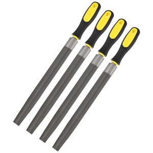 Unique Bargains Half-Round Metal File High Carbon Steel Diamond PVC Grip Handle Hand Files - 1 of 4