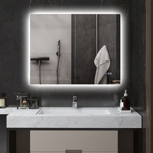 Vynxaria Modern LED Bathroom Mirror, Backlit, Anti-Fog, 35"x28" - 1 of 4