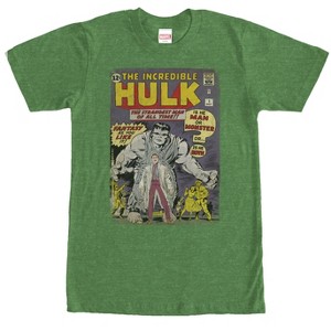 Men's Marvel Hulk Comic Book Cover Print T-Shirt - 1 of 3